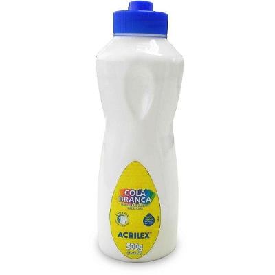 Cola Escolar Acrilex Branca 500G 4 Unidades