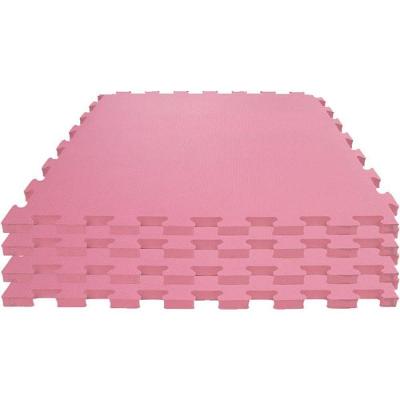 Tatame EVA Kit 4 Placas 1x1m 1cm Rosa Evamax