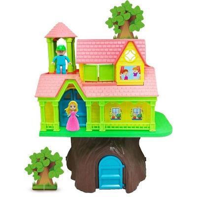 Casinha de Boneca Casa na Árvore com Bonecos e Recortes Homeplay