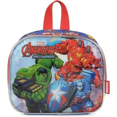Lancheira Térmica The Avengers Mão e Costas Poliéster PVC Azul Luxcel