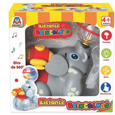 Brinquedo Musical Elefante com Luzes e Som para Bebê Braskit