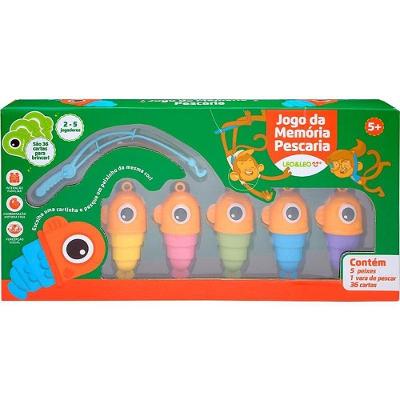 Jogo de Memória Pescaria Divertida com Vara de Pesca e Cartões Leonora