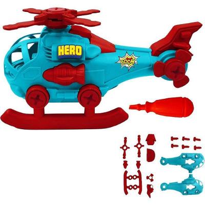 Brinquedo de Montar Helicóptero Monta e Desmonta com Ferramenta Homeplay