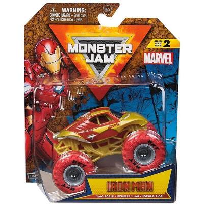 Carrinho Monster Jam Homem de Ferro 1:64 Marvel Sunny Brinquedos