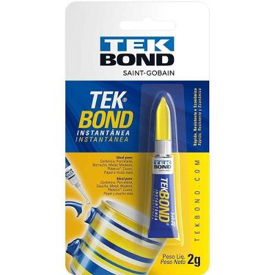 Cola de Alta Resistência Tekbond 2g Cianoacrilato Blister 24 Unidades