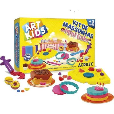 Kit Massa para Modelar Art Kids Mini Cake 200g Acrilex