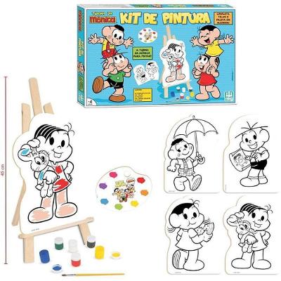 Kit de Pintura Turma da Mônica Tintas Atóxicas Nig Brinquedos