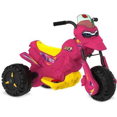 Moto Elétrica Infantil XT3 6V Câmbio Frente e Ré Pink Bandeirante