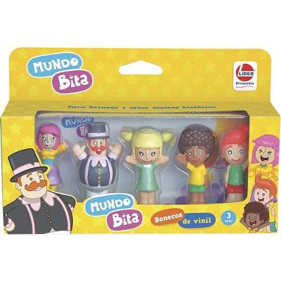 Dedoches Turma do Mundo Bita 5 Fantoches Vinil Atóxico Mundo Bita