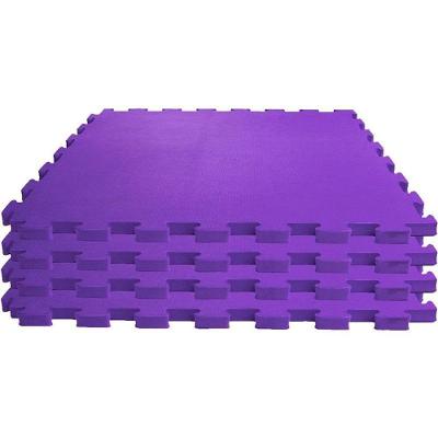 Tatame EVA Evamax 1x1m 10mm 4 Placas Encaixe Firme Lilás