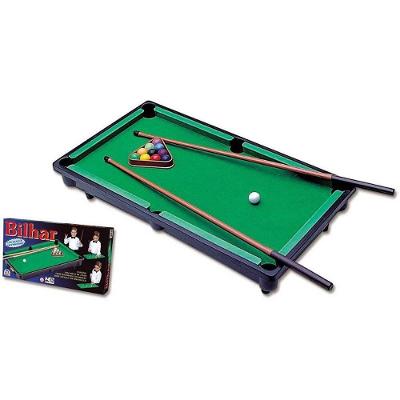Jogo de Bilhar Infantil Mesa PVC Papel Camurça com Acessórios Braskit