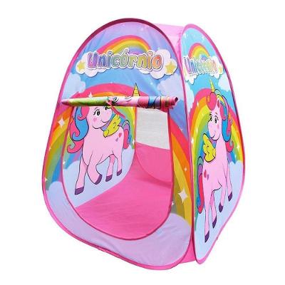 Barraca Infantil Toca Unicórnio Dobrável Cabo de Aço 72x70x91cm DM Toys
