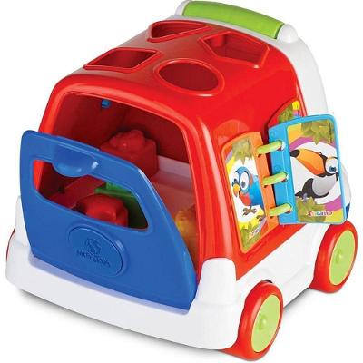 Brinquedo Educativo Baby Bus com Formas e Engrenagens Mercotoys
