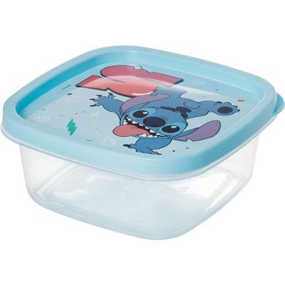 Pote Plástico Stitch Quadrado 580ML PP BPA FREE Empilhável Plasútil