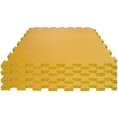 Tatame EVA 4 Placas 1x1m 10mm Atóxico Lavável Amarelo Evamax