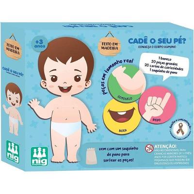 Brinquedo Pedagógico Cadê o Seu Pé Madeira Inclusiva Nig Brinquedos