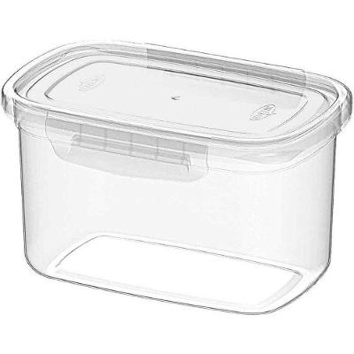 Pote Plástico com Travas 2,2L Transparente Fechamento Seguro Nitron Plast