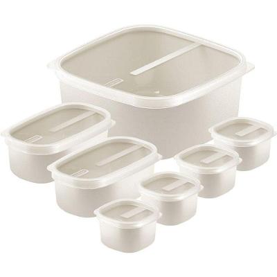 Jogo de Potes Mix Color 7 Peças Polipropileno Tampa Transparente Branco Tramontina