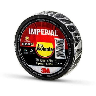 Fita Isolante Slim 18mm X 20m com 10 Unidades Preta Imperial