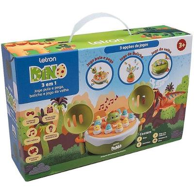 Jogo Infantil Diverso Dino 3 em 1 Dino Motorizado com Ovos Leonora