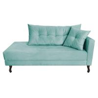 Kit Diva Recamier Azura 185Cm Lado Esquerdo E 02 Poltronas Suede - Doce Sonho Móveis Azultiffany - 6