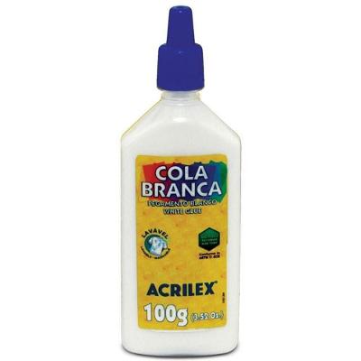 Cola Escolar Acrilex Branca 100G Pacote com 3 Unidades