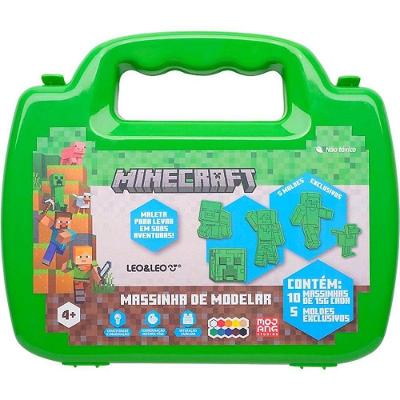 Massa de Modelar Criativa Minecraft com Maleta Leonora