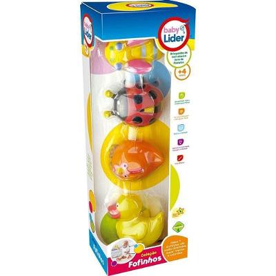 Brinquedo para Bebê Bichos do Campo 4 Bichinhos Vinil Atóxico Fofinhos Ateliê