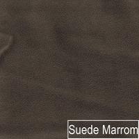 Kit Diva Recamier Azura 185Cm Lado Direito E 02 Poltronas Classic Suede - Doce Sonho Móveis Marrom - 2