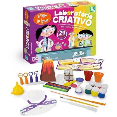 Kit Brinquedo Educativo Laboratório Criativo da Luna 24 Experimentos Nig Brinquedos
