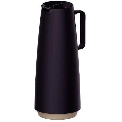 Garrafa Térmica Rosca Exata 1L BPA Free Ampola de Vidro Preta Tramontina