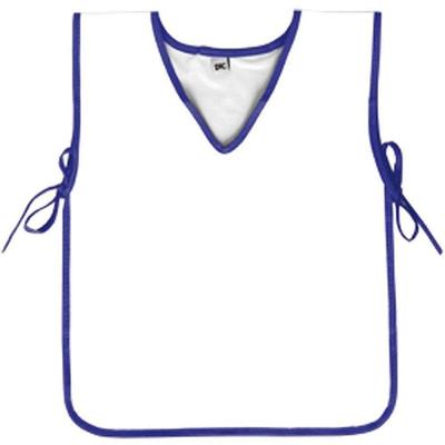 Avental Escolar DAC Liso PVC 39x76cm Azul Detalhes Brancos
