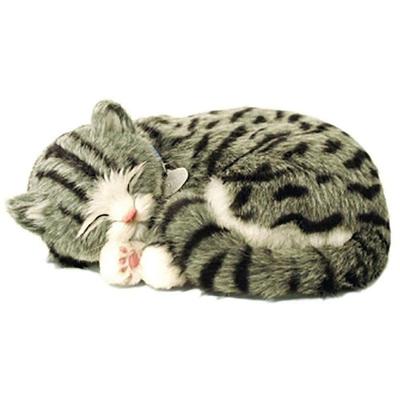 Bichinho de Pelúcia Eletrônico Gato Gray Tabby Respiração Real Imex