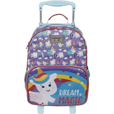 Mochila Infantil com Rodinhas Container Kids Unicórnio Dermiwil