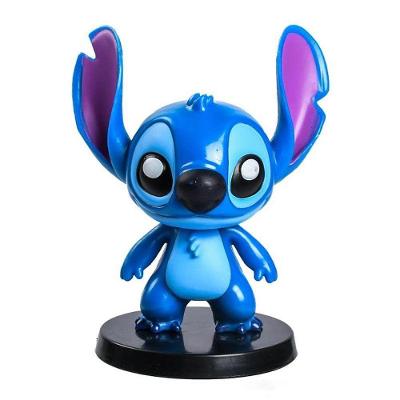 Figura Colecionável Stitch 7,5cm Detalhes Fiéis Azul Disney