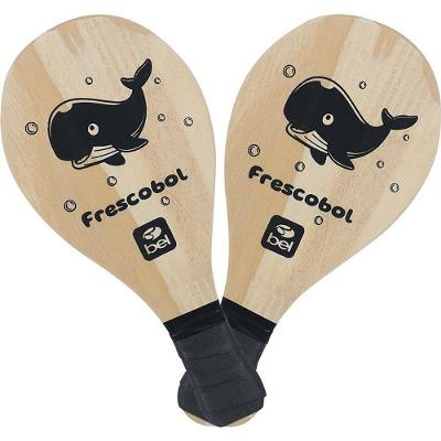 Kit Frescobol Infantil Raquetes de Madeira Pinus com Bolinha Belfix
