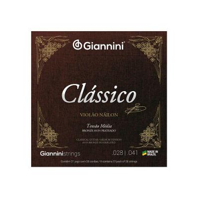 Encordoamento Violão Nylon Tensão Média GENWPM Bronze Cristal Giannini