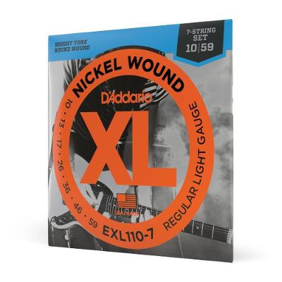 Encordoamento Guitarra 7 Cordas EXL110-7 XL Nickel Wound D'Addario