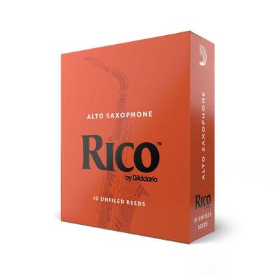 Palheta Sax Alto Rico RJA1025 Dureza 2.5 Kit 10 Unidades DD Woodwinds