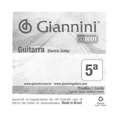 Corda Avulsa para Guitarra 5 GEEGST9.5 Nickel Round Wound Giannini