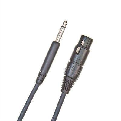 Cabo de Microfone PW-CGMIC-25 P10-XLR Fêmea 7,62m Preto D'Addario