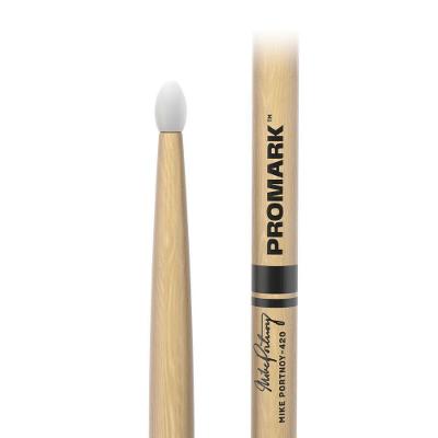 Baqueta TX420N Mike Portnoy Hickory Ponta Nylon Amadeirado Promark