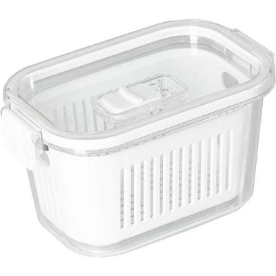 Pote Hermético Slim Acrílico 1780ML Cesta Removível Branco Paramount Plásticos
