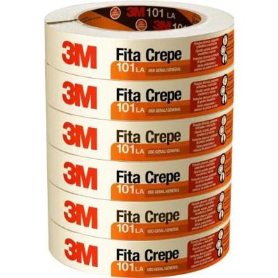 Fita Crepe 3M 101 LA 18MM X 50M 06 Unidades Bege
