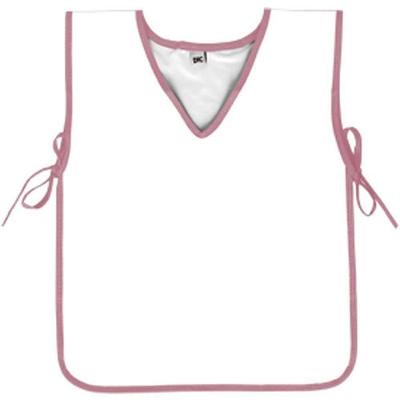 Avental Escolar DAC Liso PVC 39x76cm Branco e Rosa