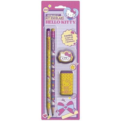 Kit Escolar Leonora Hello Kitty 4 Peças