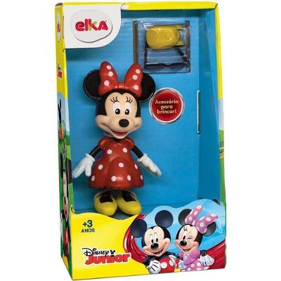 Boneco Minnie 13cm com Acessórios Flexível para Crianças Elka