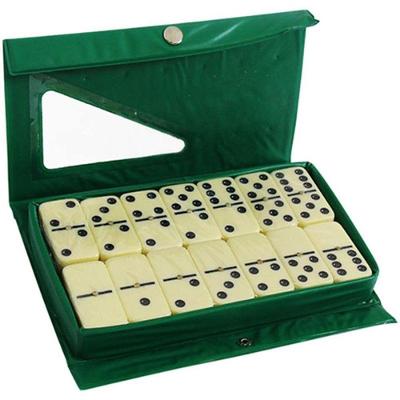 Jogo de Dominó Estojo 28 Peças 11mm Verde Western