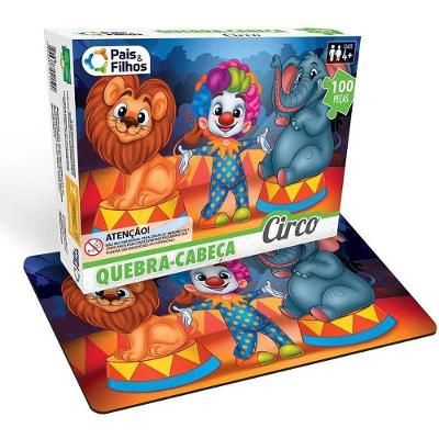 Quebra-cabeça Cartonado o Circo 100 Peças Pais & Filhos