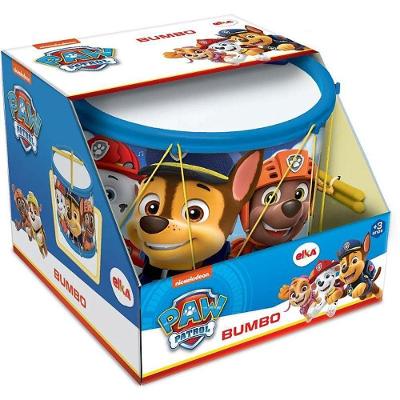 Instrumento Musical Infantil Patrulha Canina Bumbo com 2 Baquetas Elka